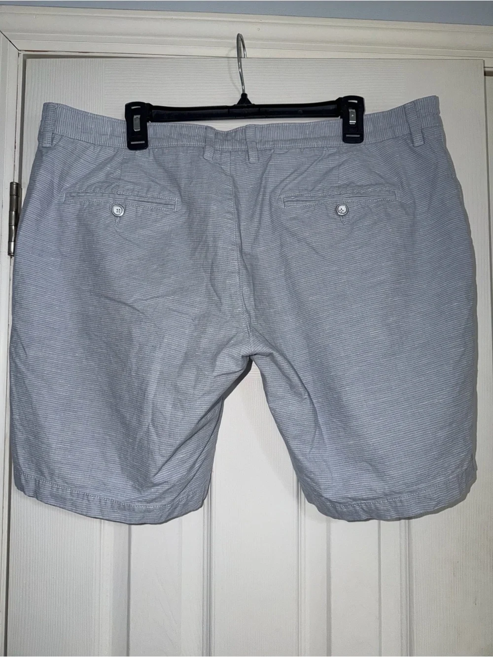 Rodd & Gunn men’s blue and white striped pattern shorts size 40 woven in Italy